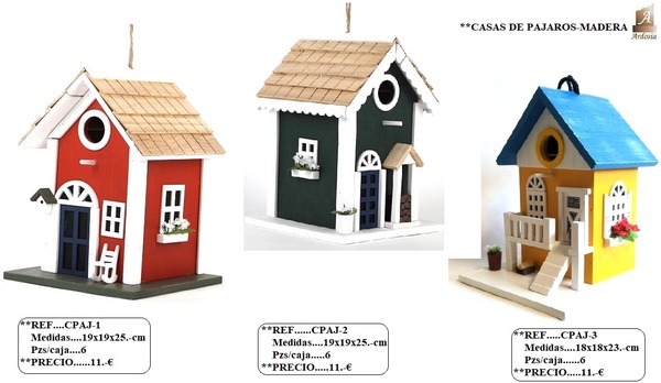 Casa Pajaro Madera Verde 25x18,5x18,5 cm